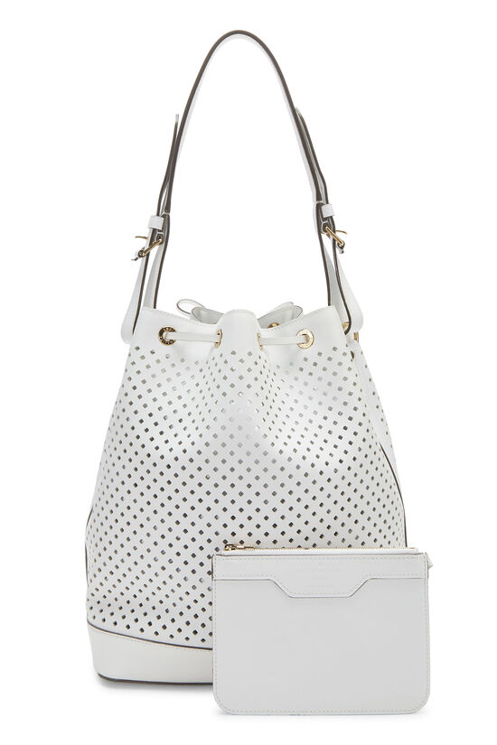White Perforated Leather Noé, , large image number 3