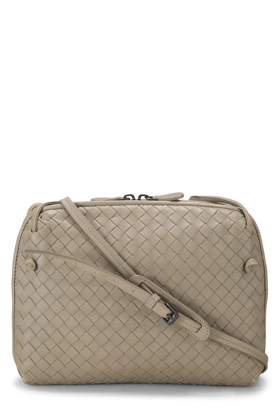 Grey Intrecciato Leather Nodini Crossbody, , large image number 3