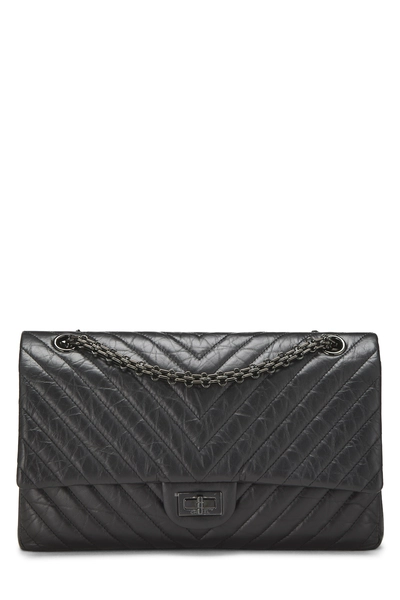 Chanel Black Chevron Calfskin 2.55 Reissue Flap 226