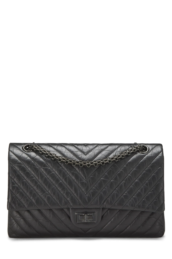 Black Chevron Calfskin 2.55 Reissue Flap 226, , large image number 0