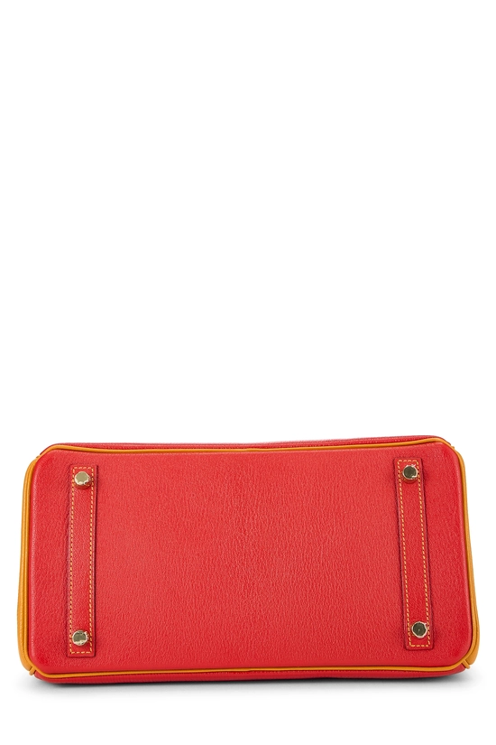 Rouge Tomate & Jaune d'Or Chevre Horseshoe Birkin 30, , large image number 4