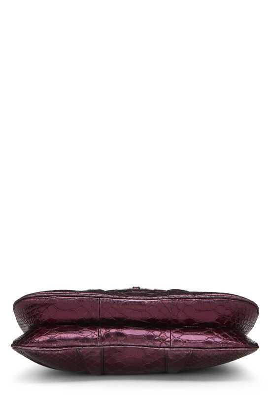 Purple Python Jeweled Dragon Shoulder Bag, , large image number 4