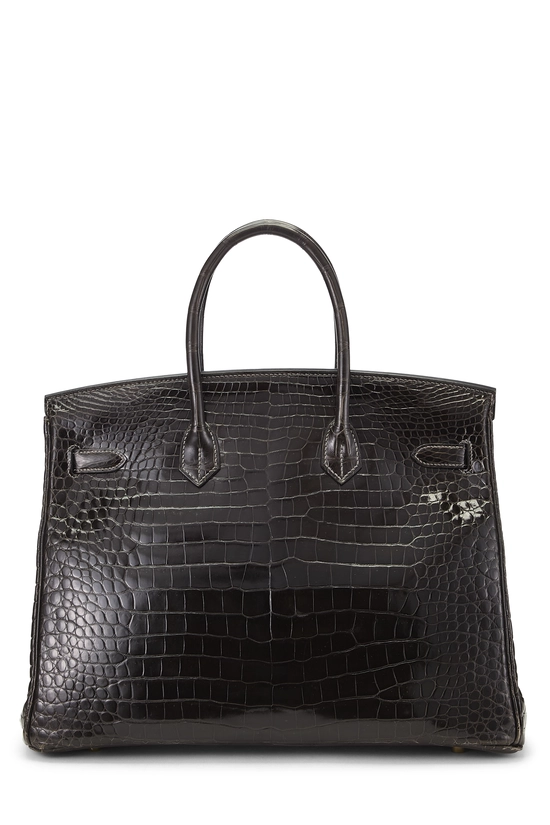 Gris Fonce Crocodile Porosus Birkin 35, , large image number 3