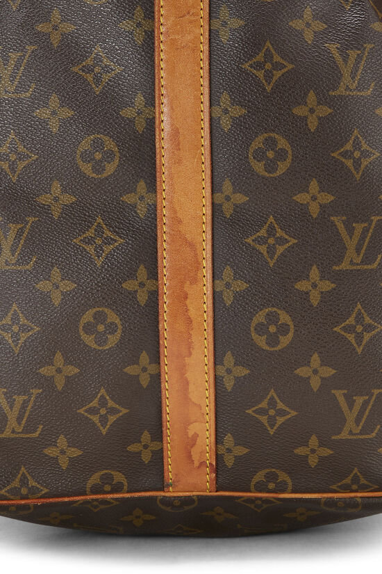 Louis Vuitton Vintage Brown Monogram Canvas Keepall Bandouliere 55