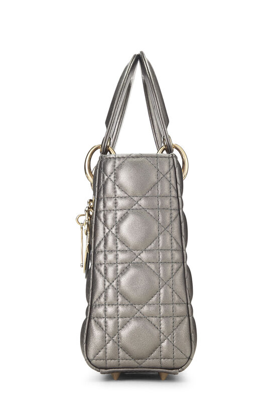 Silver Metallic Cannage Quilted Lambskin Lady Dior Small, , large image number 2