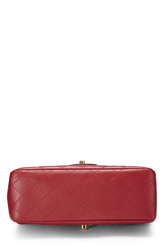 Red Quilted Lambskin Double Sided Classic Flap Small, , large image number 5