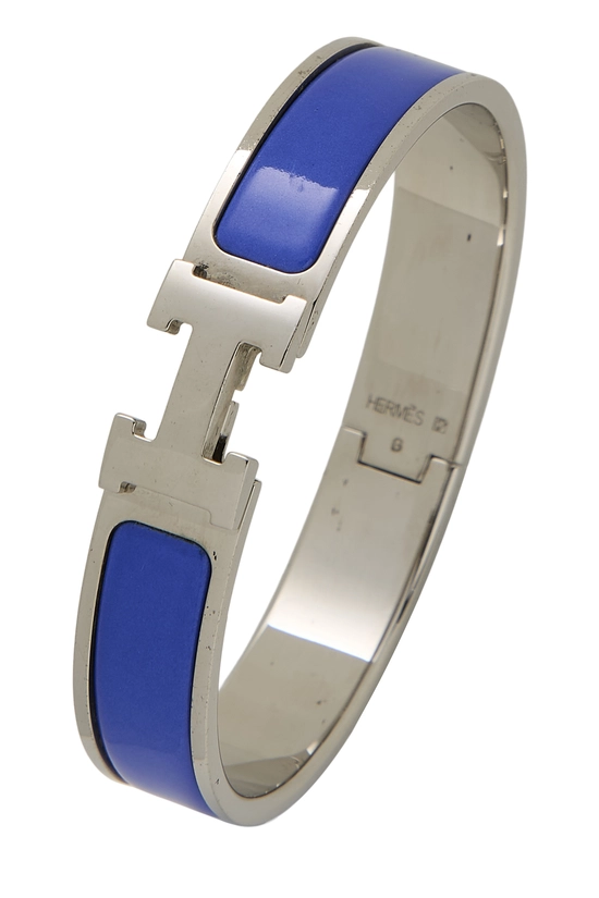 Blue Enamel Clic-Clac 'H' Bracelet Narrow PM, , large image number 0