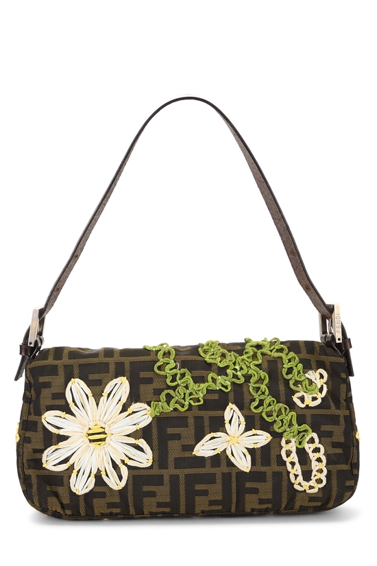 Brown Embroidered Baguette, , large image number 3