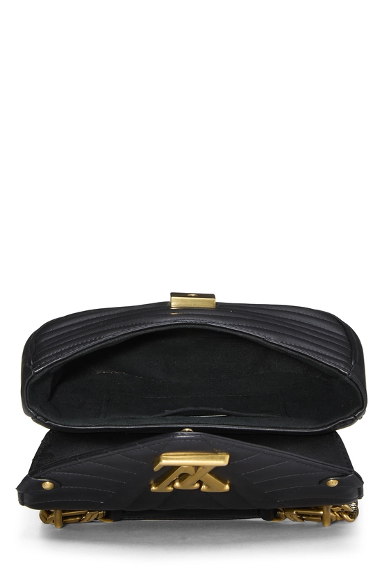 Black Calfskin Patches New Wave Shoulder Bag, , large image number 5