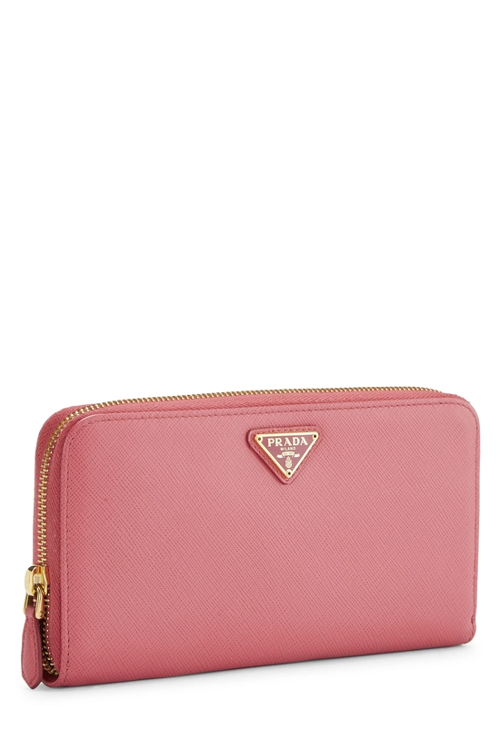 Pre-Owned Pink Saffiano Zip Around Wallet QNADVD3RPB02P