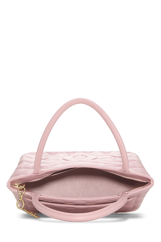 Pink Quilted Caviar Medallion Tote, , large image number 5