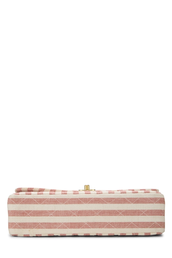 Multicolor Quilted Linen Classic Flap Medium, , large image number 4