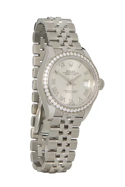 18K White Gold & Stainless Steel Roman Diamond Datejust 279384 28mm