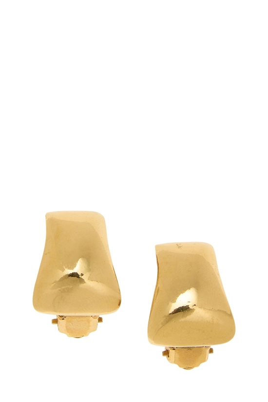 Gold 'CC' Heart Dangle Earrings, , large image number 2