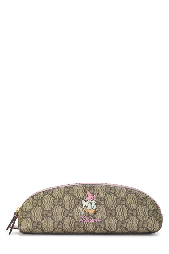 Pre-Owned Gucci x Disney Brown GG Supreme Canvas Daisy Duck Pencil
