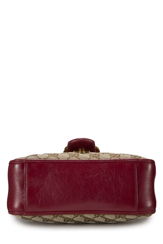 Red GG Canvas Marmont Top Handle Flap Bag Mini, , large image number 4