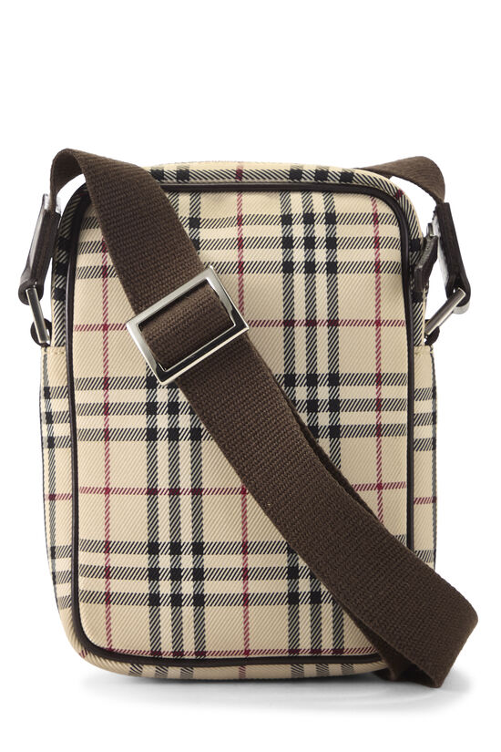 Brown Nylon House Check Vertical Camera Bag Mini, , large image number 3