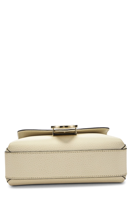 White Leather Interlocking Shoulder Bag Small, , large image number 4