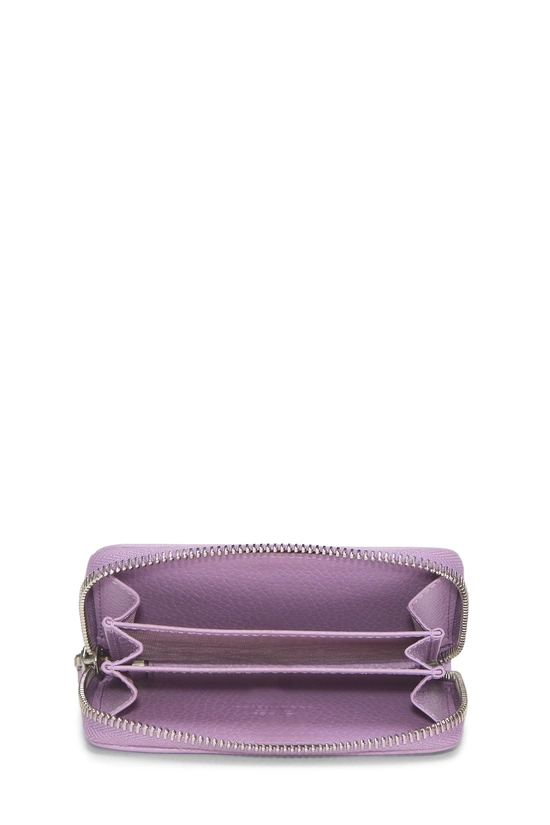 Purple Leather GG Marmont Zip Around Card Case, , large image number 3