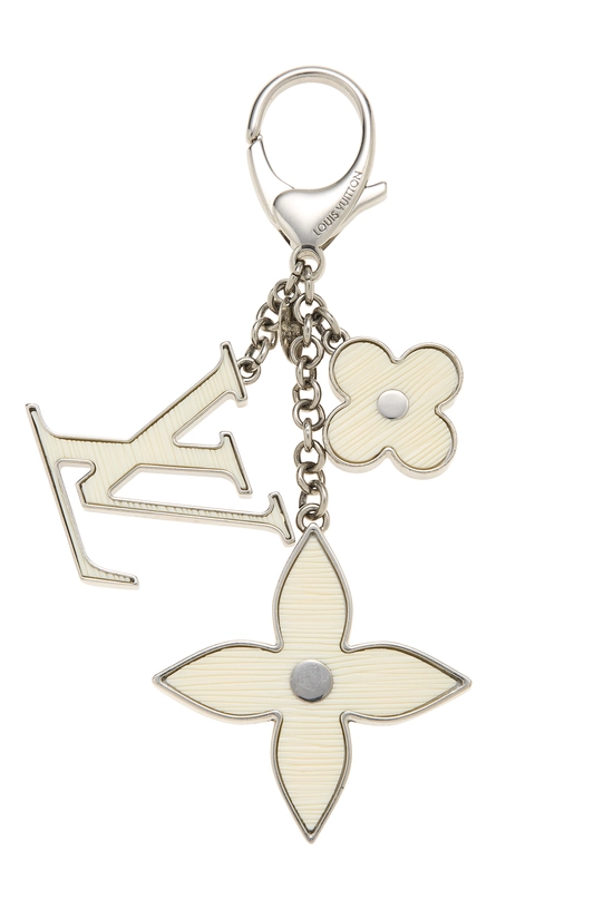 White Fleur De Epi Bag Charm, , large image number 0