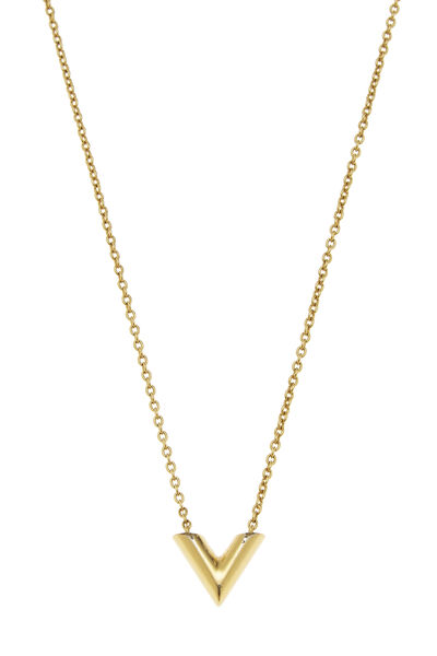 Gold Essential V Necklace, , large