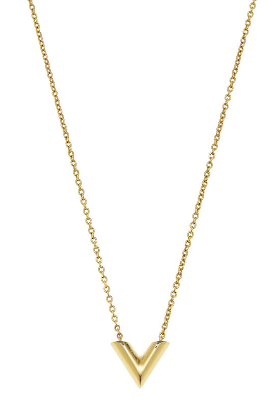 Gold Essential V Necklace, , large image number 1