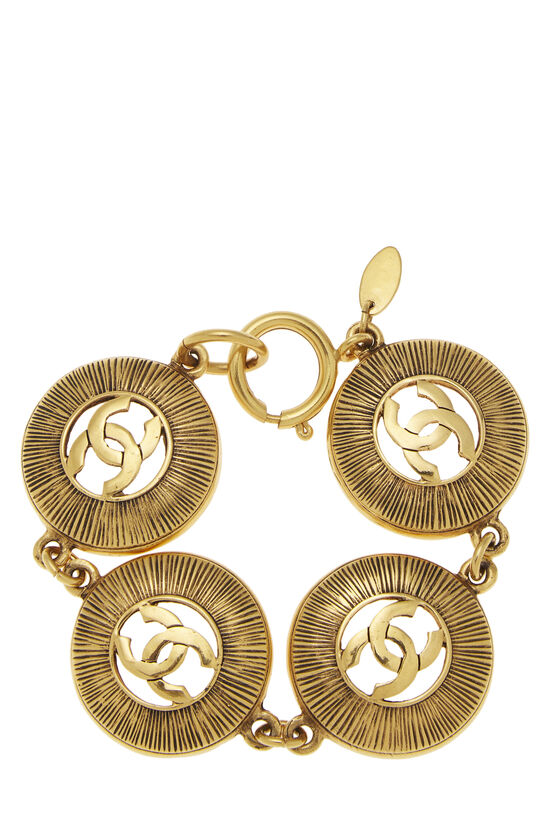 Gold 'CC' Sunburst Bracelet, , large image number 0