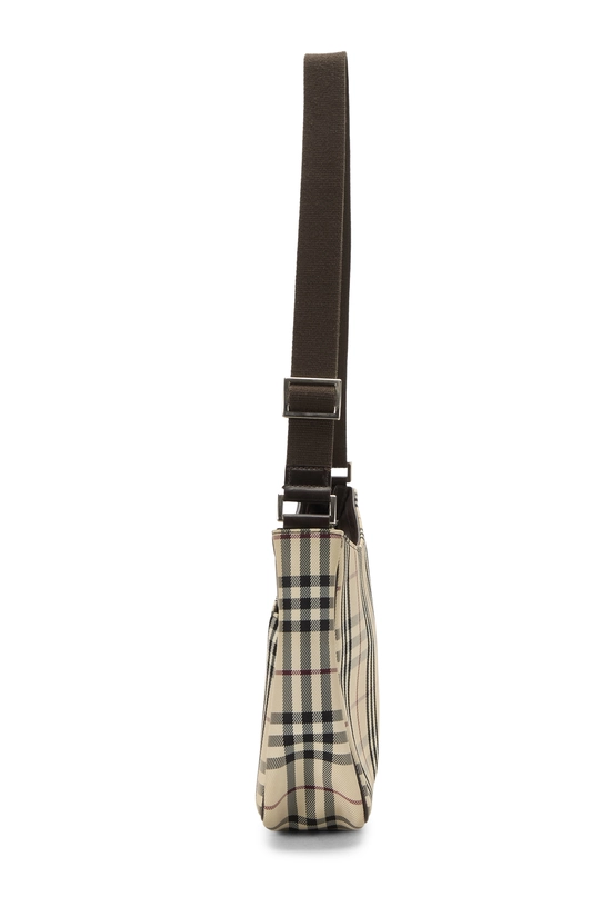 Brown House Check Nylon Crossbody Large, , large image number 2