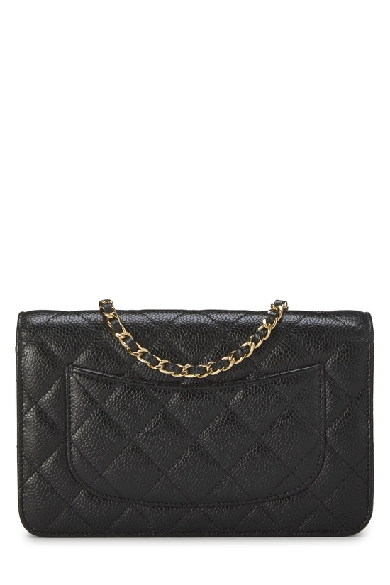 Black Caviar Classic Quilted Wallet On Chain (WOC), , large image number 3