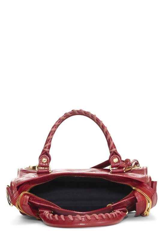 Red Chevre Metallic Edge Classic City Bag Mini, , large image number 5