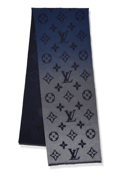Blue Monogram Cashmere Scarf