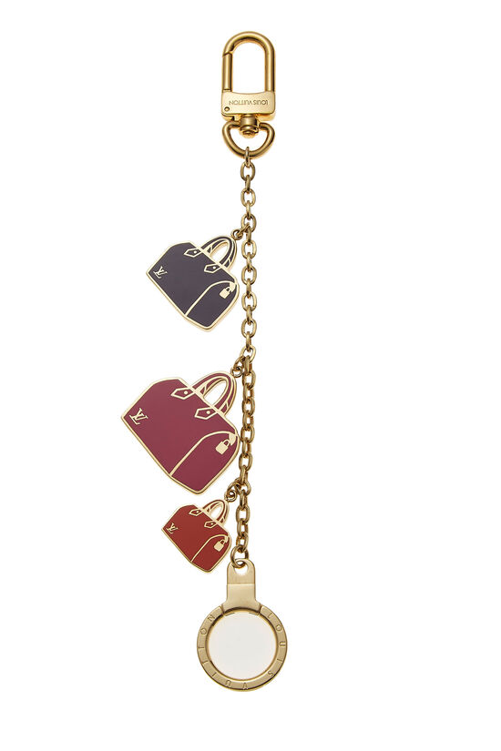 Gold & Multicolor Enamel Iconic Bag Charm, , large image number 1