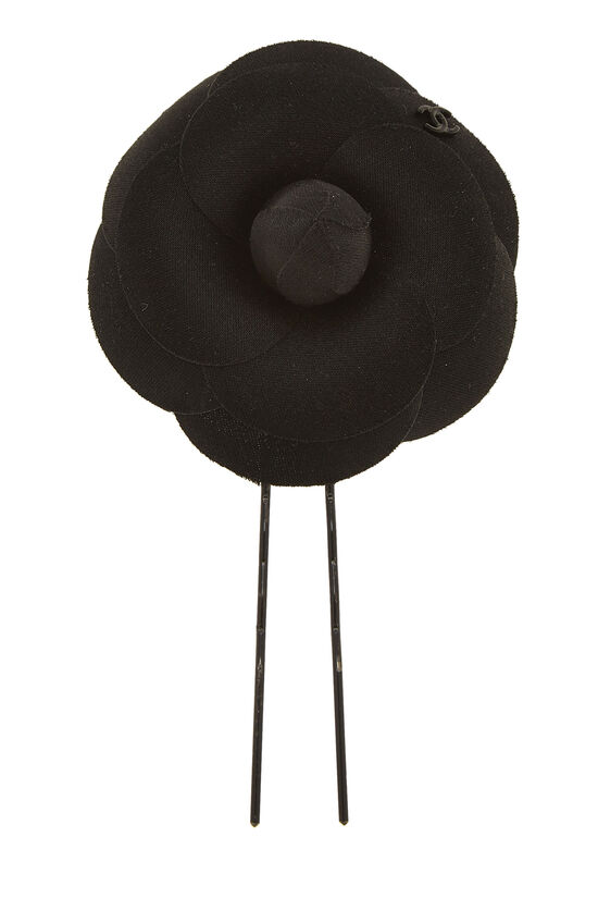 Black Camellia Hair Pin, , large image number 0