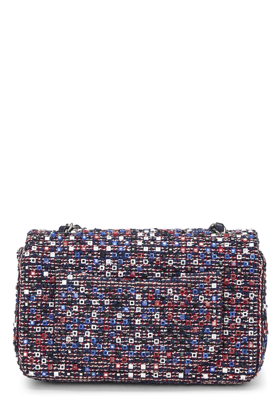 Mulitcolored Embellished Tweed Rectangular Flap Mini, , large image number 3