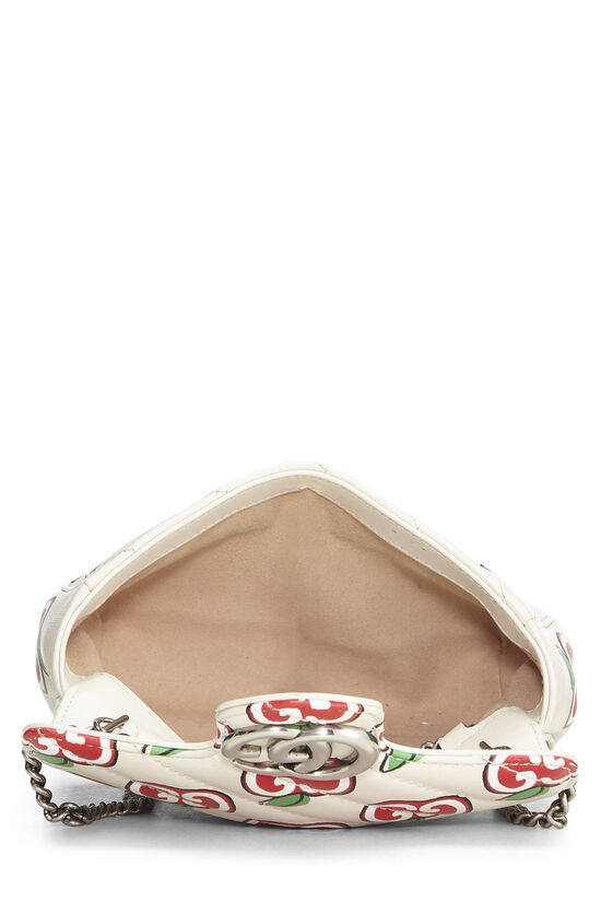 White & Multicolor Leather Valentine's Day Marmont Super Mini, , large image number 6