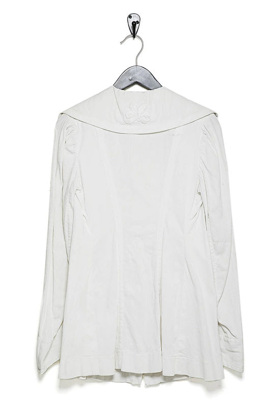 Victorian White Cotton Embroidered Top, , large image number 1