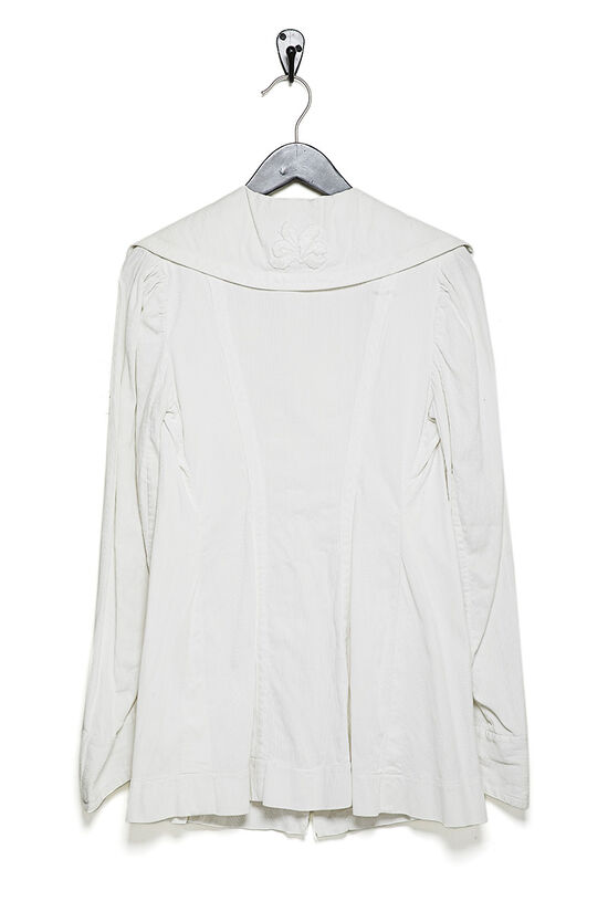 Victorian White Cotton Embroidered Top, , large image number 1