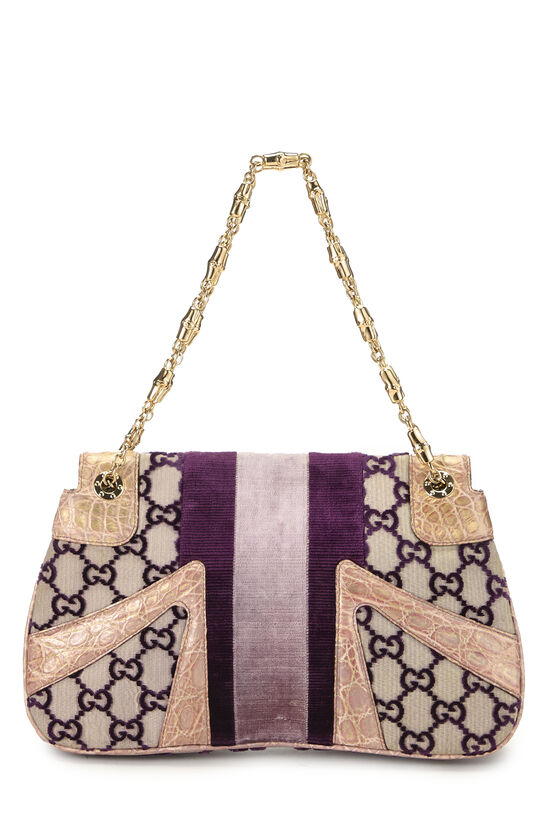 Purple Velvet Dragon Shoulder Bag, , large image number 3