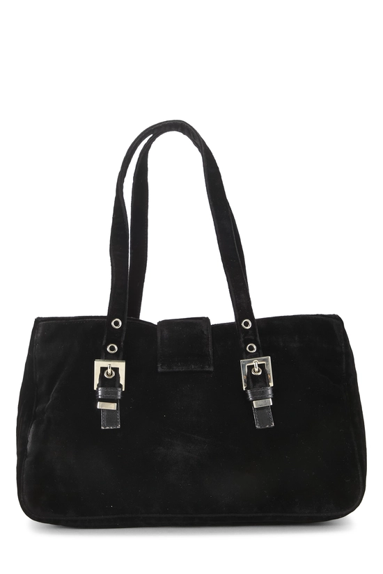 Black Velour Shoulder Bag, , large image number 3