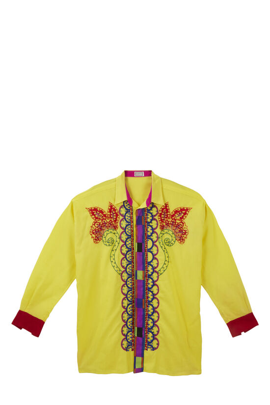 André Leon Talley Gianni Versace Embroidered Shirt, , large image number 0