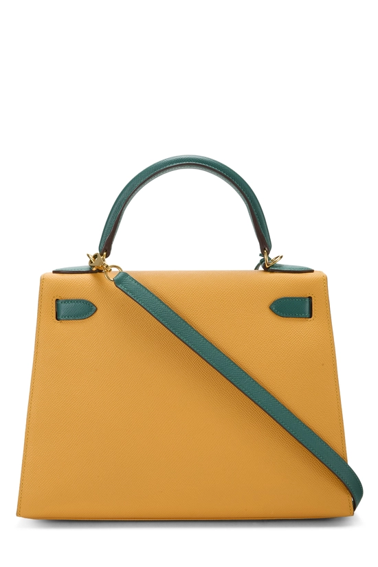 Jaune d'or & Menthe Epsom Horseshoe Kelly Sellier 28, , large image number 3