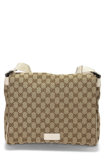 Gucci White Original GG Canvas Flap Messenger Bag — photo 1