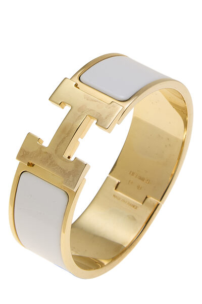 White Enamel Clic-Clac 'H' Wide