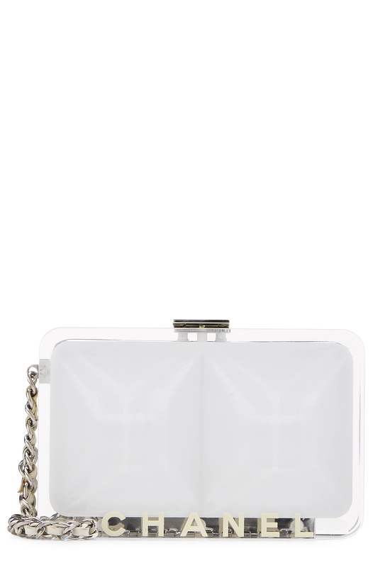 White Acrylic Minaudiere, , large image number 0