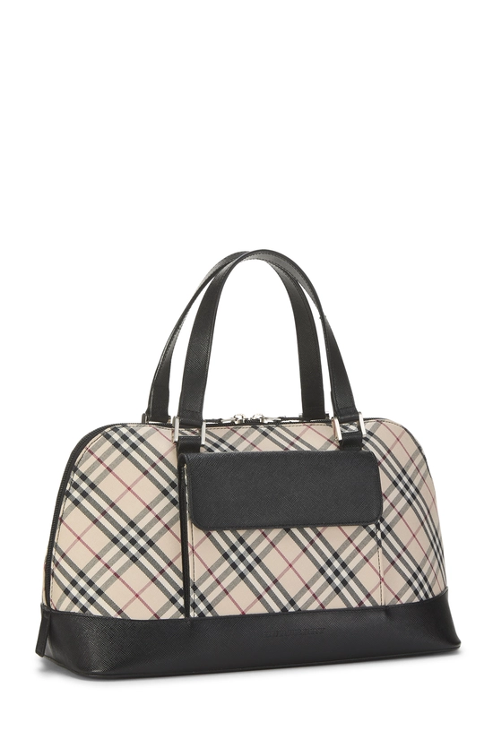 Pre-Owned Black House Check Jacquard Dome Handbag Q3B1ME6DKB00R