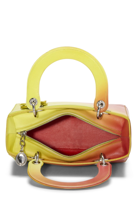 Yellow & Red Ombr&eacute; Calfskin Lady Dior Medium, , large image number 5