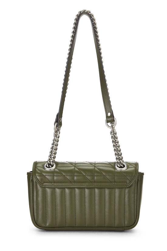 Green Leather GG Marmont Crossbody Bag, , large image number 3