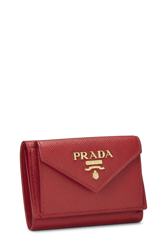 Red Saffiano Compact Wallet, , large image number 1