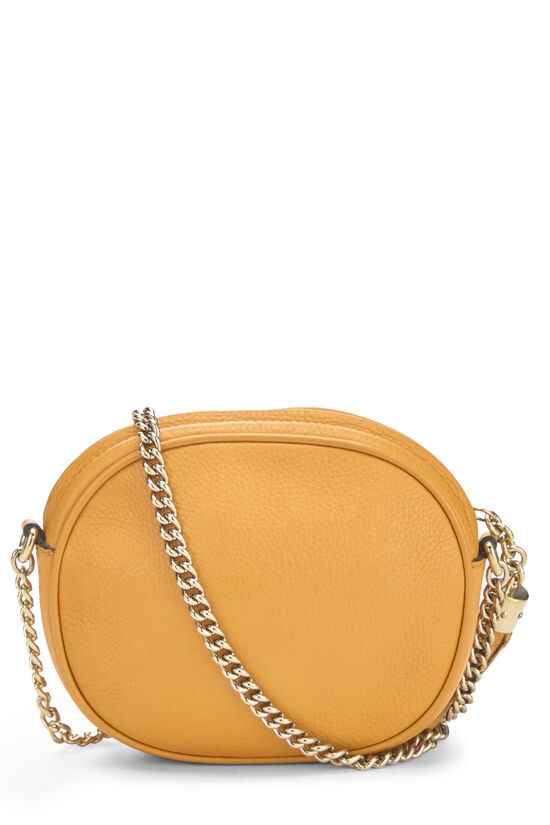 Orange Leather Soho Round Chain Crossbody Mini, , large image number 3