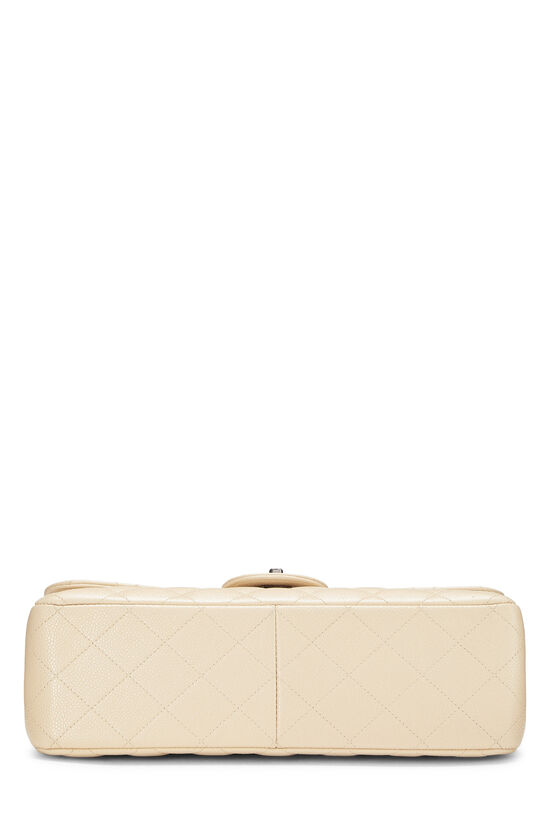 Beige Quilted Caviar New Classic Double Flap Jumbo, , large image number 4